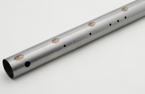Φ35.5 インナー パンチングパイプ（板巻き加工・縮管加工・切り欠き加工）｜板巻き金属パイプ製造.com